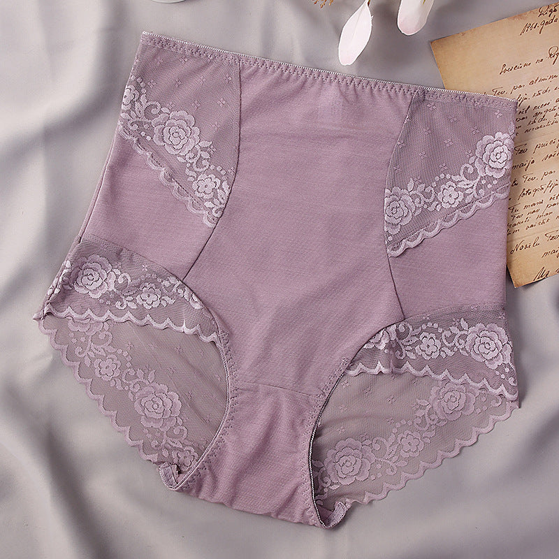 Women's GREAT gRACE Simple Solid Color Lace High Waist Shorts
