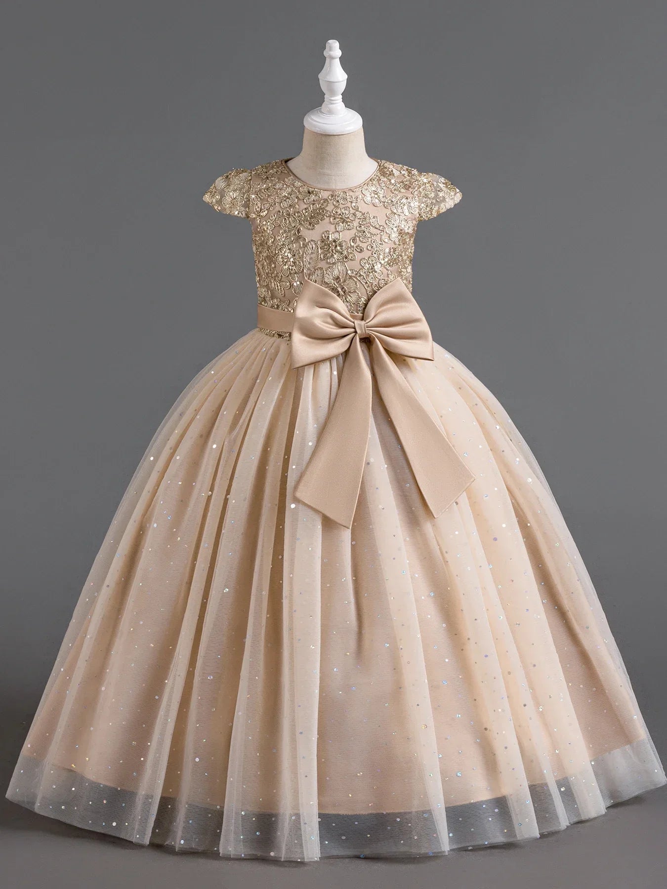 New Girls Kids Flower Elegant Princess Party Dress Children Clothing Christmas Birthday Bridesmaid Wedding Gown New Year Costume