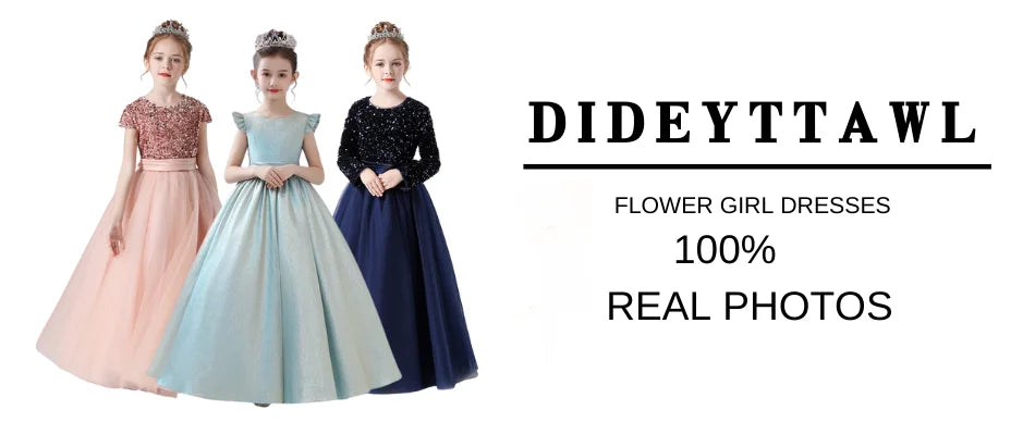 Dideyttawl Customized White Puff Skirt Elegant Flower Girls Dress For Wedding Party Short Sleeves Concert Junior Bridesmaid Gown