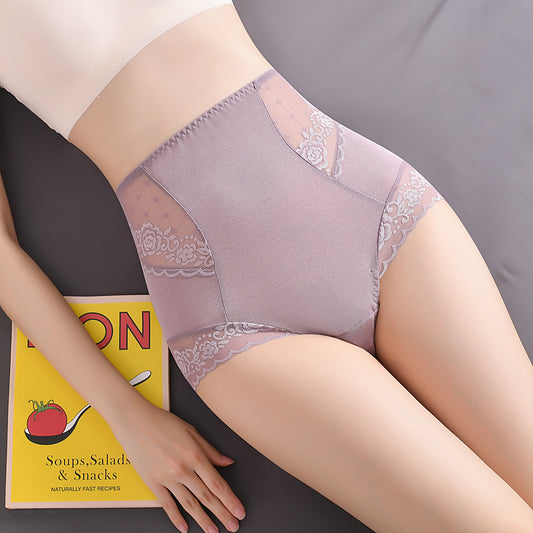 Women's GREAT gRACE Simple Solid Color Lace High Waist Shorts