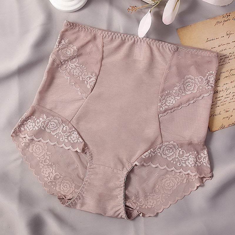 Women's GREAT gRACE Simple Solid Color Lace High Waist Shorts