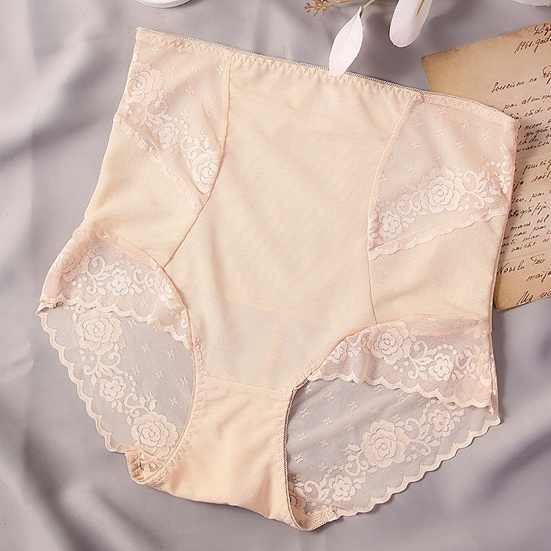 Women's GREAT gRACE Simple Solid Color Lace High Waist Shorts