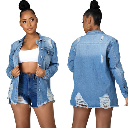 European And American Great Grace Short Women's Denim Jacket Top