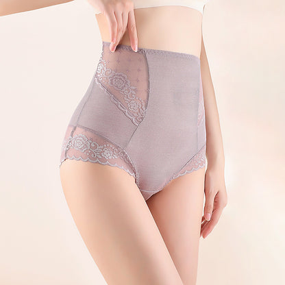 Women's GREAT gRACE Simple Solid Color Lace High Waist Shorts