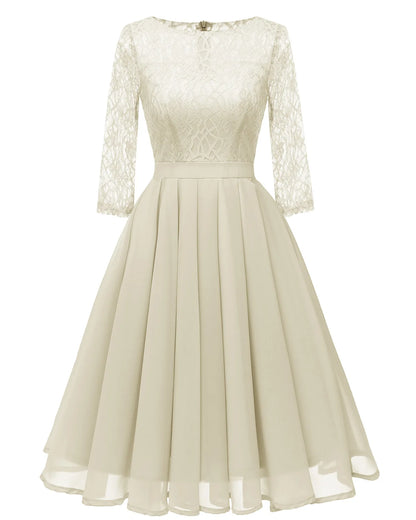 2022 Hot Lace Chiffon Waist Closing Dress Bridesmaid Dress New Women's Dress in Spring and Summer