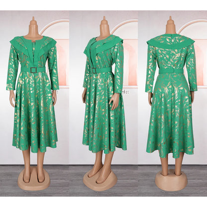 Elegant African Dresses for Women Plus Size Turkey Wedding Party Long Dress Dashiki Ankara Print Outfits Robe Africa Clothing
