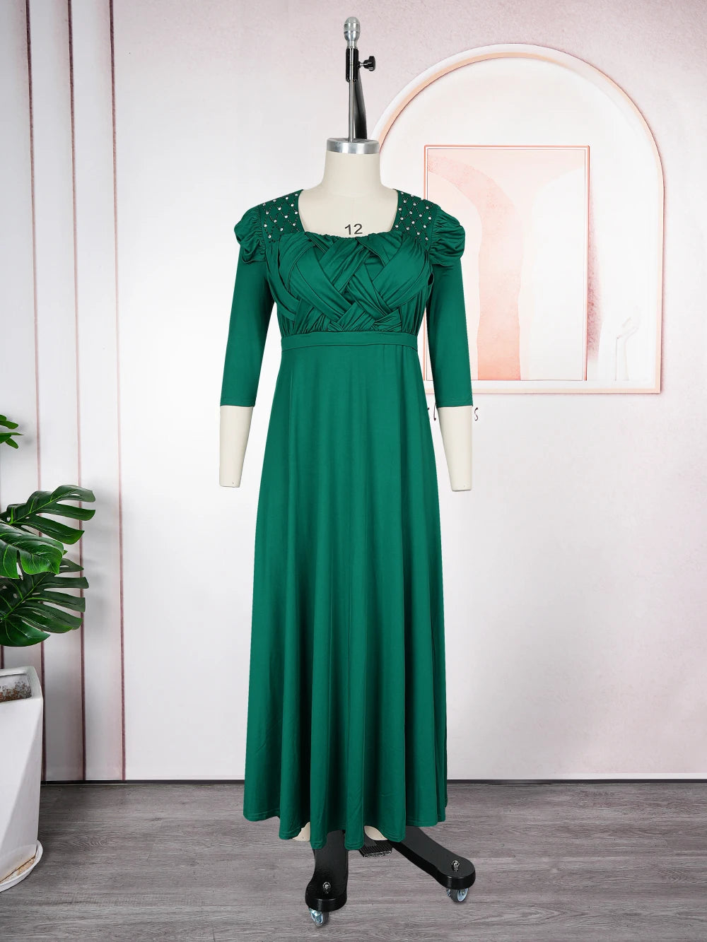 Plus Size African Party Dresses for Women 2025 New Fashion Half Sleeve Wedding Evening Gown Elegant Turkey Muslim Maxi Dress