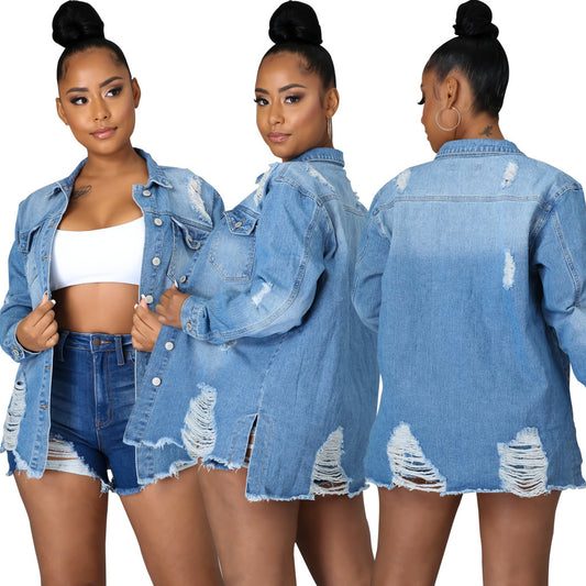 European And American Great Grace Short Women's Denim Jacket Top