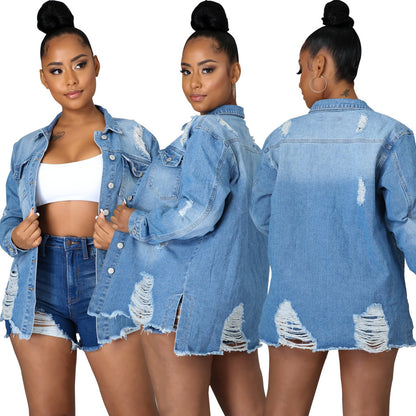 European And American Great Grace Short Women's Denim Jacket Top