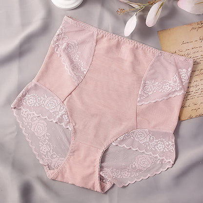 Women's GREAT gRACE Simple Solid Color Lace High Waist Shorts