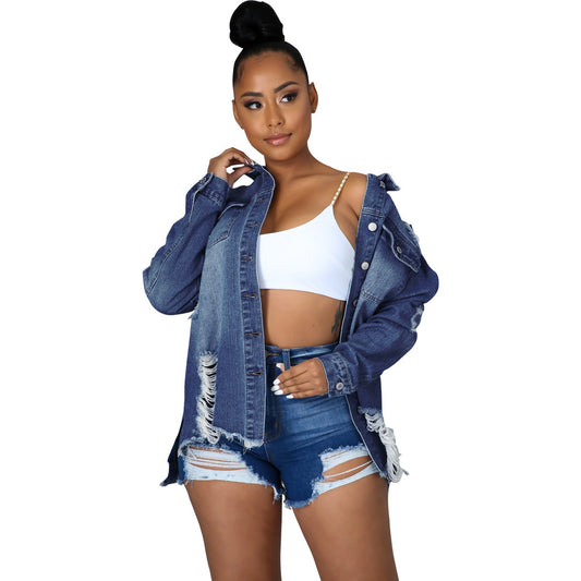 European And American Great Grace Short Women's Denim Jacket Top